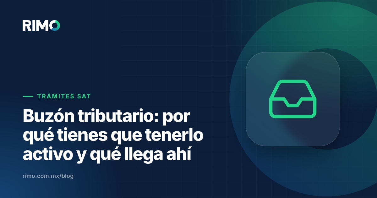 Ilustración de un buzón con notificaciones del SAT