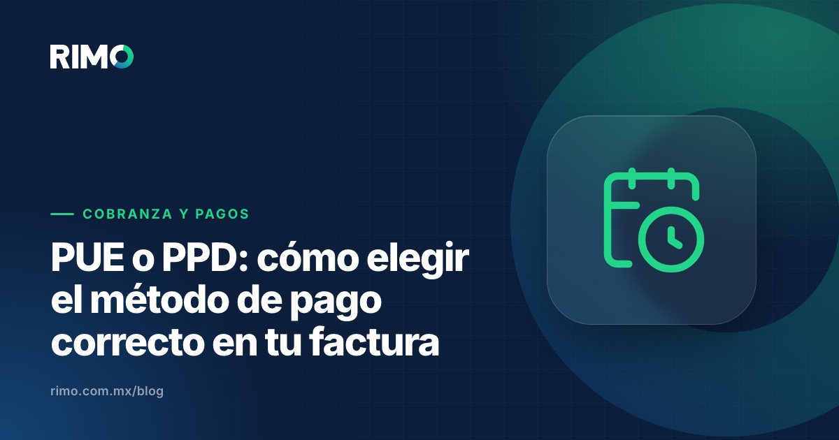 Ilustración comparando una factura PUE pagada y una factura PPD a crédito